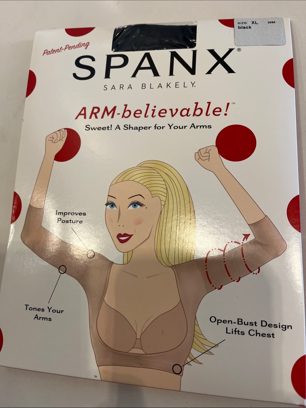 SPANX Arm-believable! Arm Chest Back Shaper - Black XL